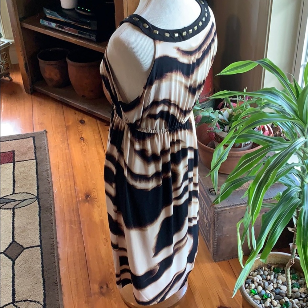 Alfani Print Dress With Embellishments Petite M - Picture 4 of 5